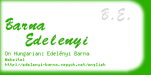 barna edelenyi business card
