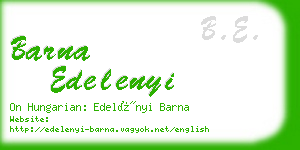 barna edelenyi business card